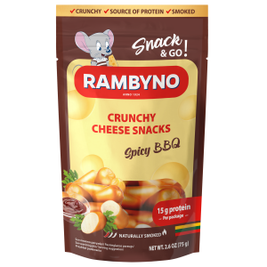 Suitsujuustu suupiste "Rambyno" BBQ ja tšillipipraga Chipotle, 45% rasva kuivaines, 75g