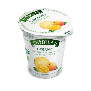 Bio-jogurt Dobilas 2,5-3,5% ananassi-virsiku-mango 300 g