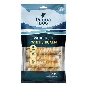 PrimaDog närimisrullid kanaga 13cm, 15tk, 550g