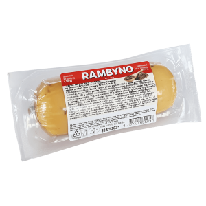 Suitsutatud sulatatud juustutoode köömnetega "Rambyno" 45% rasva
kuivaines, 250g