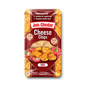 Praetud juustutükid BBQ "Jon-Chedar", 43%, rasva kuivaines 80g