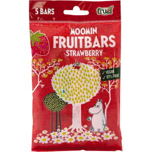 Moomin õuna-maasikamaitselised maiused 5x15 g SOODUS! Parim enne: 12.03.26