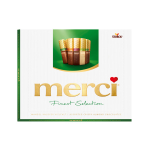 Merci Crispy  assortiišokolaad krõbeda - mandliga 250g SOODUS! Parim enne: 01.01.26