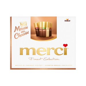 Merci Mousse assortiišokolaad vahustatud kreemja täidisega 210g SOODUS! Parim enne: 01.03.26