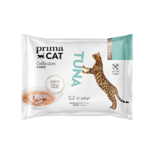 PrimaCat Soup Tuunikala puljongis 4 x 40 g SOODUS! Parim enne: 01.04.26