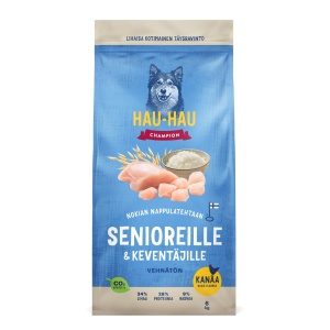 Hau-Hau Champion täistoit Senior/Light kana-riis-kaer 6kg SOODUS! Parim enne: 21.05.26