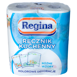 Regina paberrätt, 2-kihiline, 2 rulli, trükimustriga