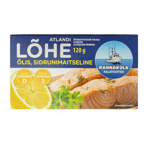 Rannaküla lõhe õlis,sidrunimaitseline 120 g