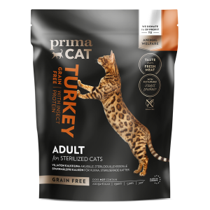PrimaCat teraviljavaba täistoit steriliseeritud kassidele kalkuniliha ja putukaproteiiniga 1,4 kg SOODUS! Parim enne: 12.06.26