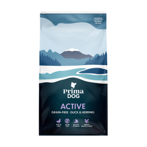 PrimaDog Active täistoit pardiliha-heeringaga täiskasvanud aktiivsetele koertele 20kg BreederBag