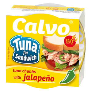 Calvo tuna for sandwich/ tuunikalatükid õlis Jalapeno pipraga 142g